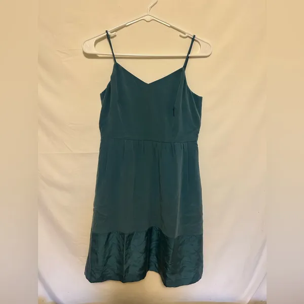Madewell Silk Bordershine‎ Cami Dress in Teal Size 0 - Image 2
