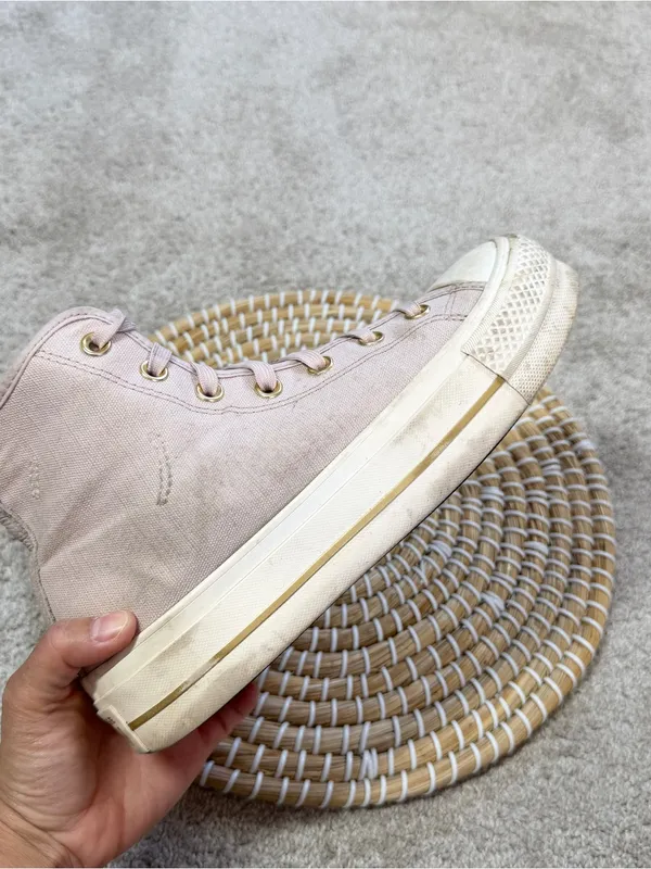 Converse All Starts Women’s Chuck Taylor Seasonal Lift Platform Sneakers Pink 8 - Image 14