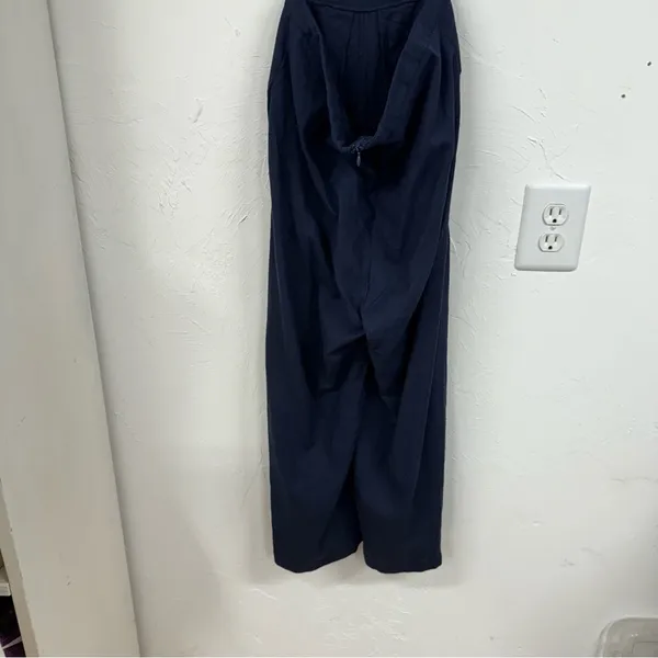 Showpo Navy Blue Wide Leg Cropped Sleeveless Open Back Cropped Jumpsuit 4 - Image 9