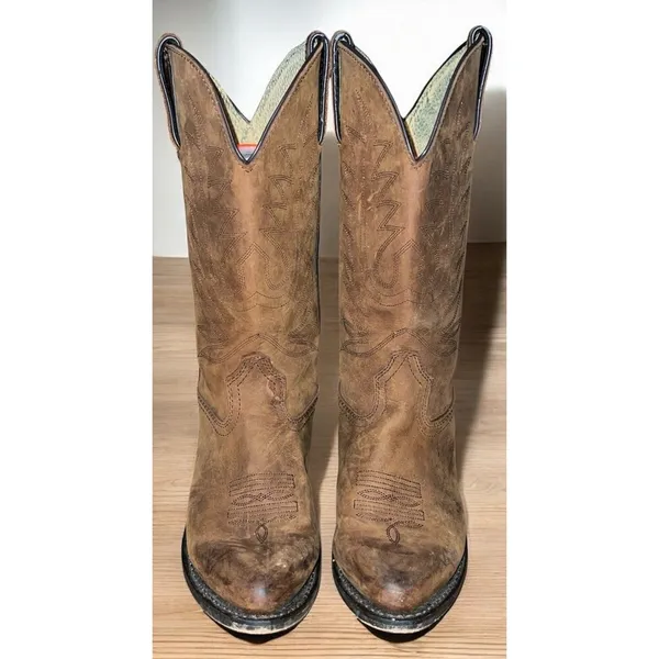 Durango Classic Womens Tan Full Grain Leather Western Boots 7 M RD4112 - Image 2