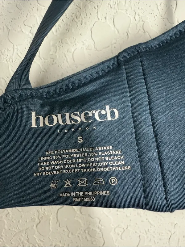 House Of CB Cassis Ruched Bikini Top Size Small - Image 6