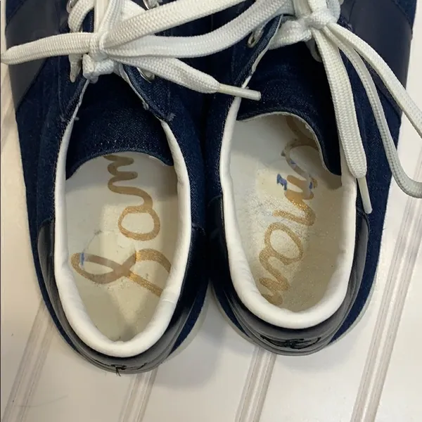 Sam Edelman Marquette Denim Navy Sneakers - Image 6