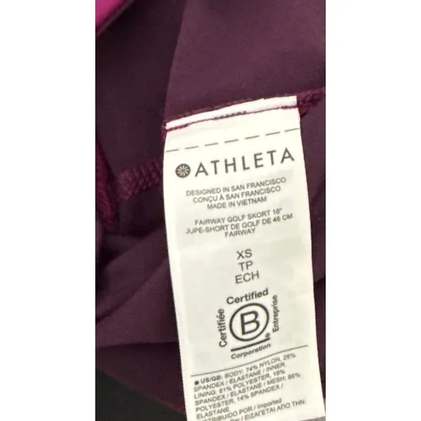 Athleta Fairway Golf Active Skort Fuchsia Athleisure Skirt Size Women's X-Small - Image 6