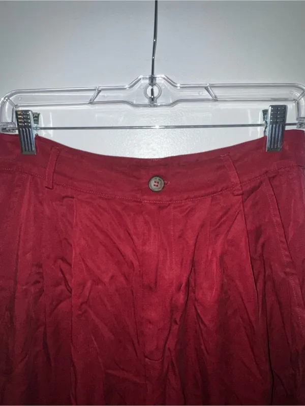 Reformation Wide Leg Pants Maroon Size 6 NWT - Image 5