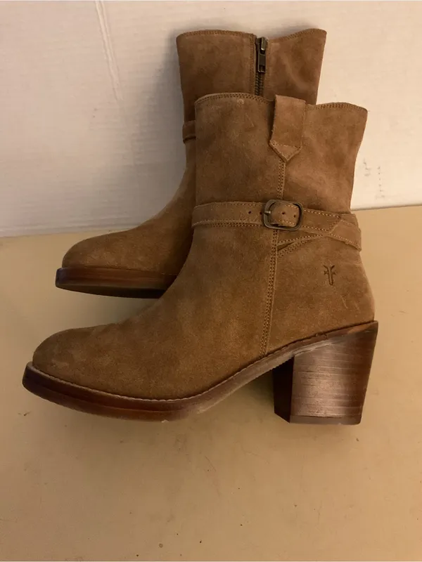 Frye Women's Suede Chelsea Heeled Boots US 6.5 - Image 5