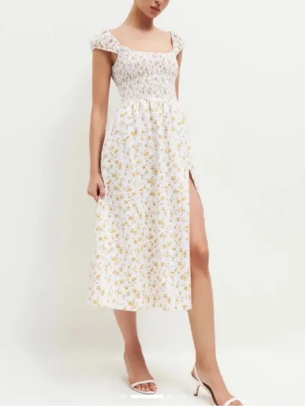 REFORMATION Linen Tavi Dress in floral Adagio Size S - $248. - Image 14