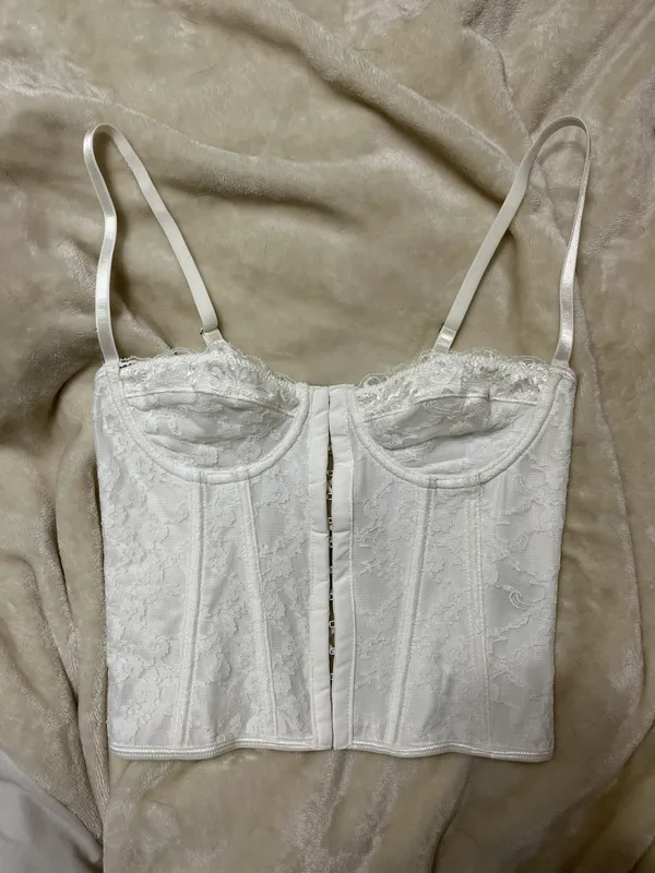 Corset Top White Size XS - Image 4