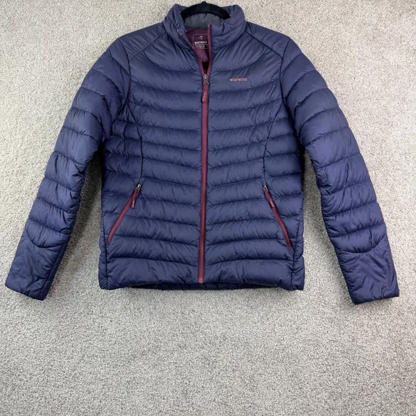 Westwood Puffer Jacket Size M Navy Blue Lightweight Minimalist Techwear Hiking - Image 2