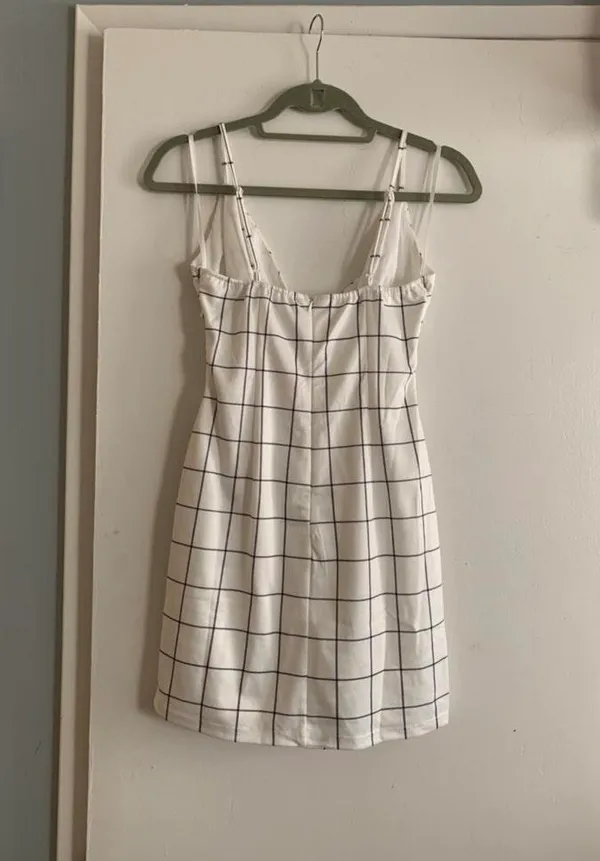 Revolve New Cut Out White Mini Wrap Dress - Image 5