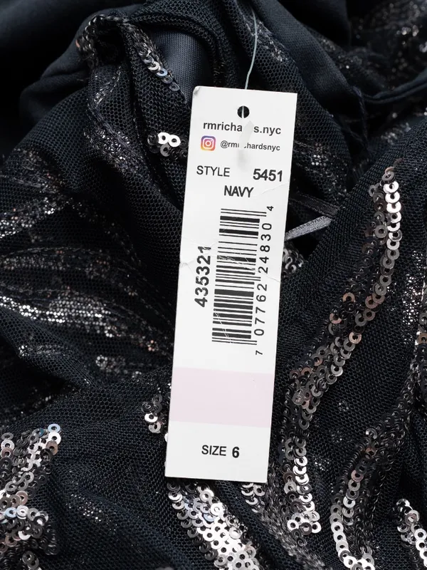 R&M Richards - Two-Tone‎ Sequin Sheath Cocktail Dress - Image 4
