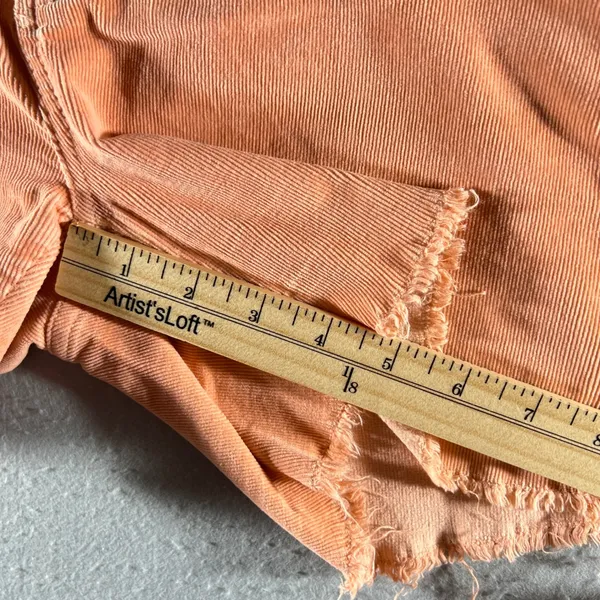 1027 | Billabong Corduroy Raw Hem Cutoff Indie Sleeze Shorts Orange Womens‎ 7 - Image 7