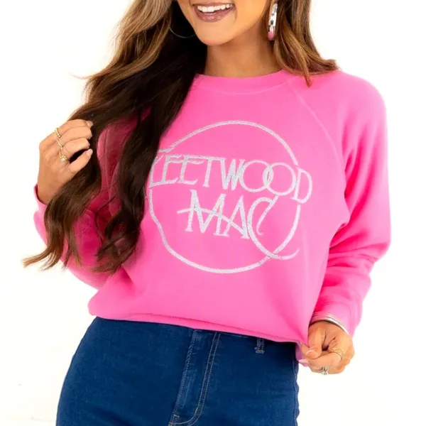 Fleetwood Mac Ralgan Pink & Silver Crew DAYDREAMER Small NWT $138 retail - Image 2