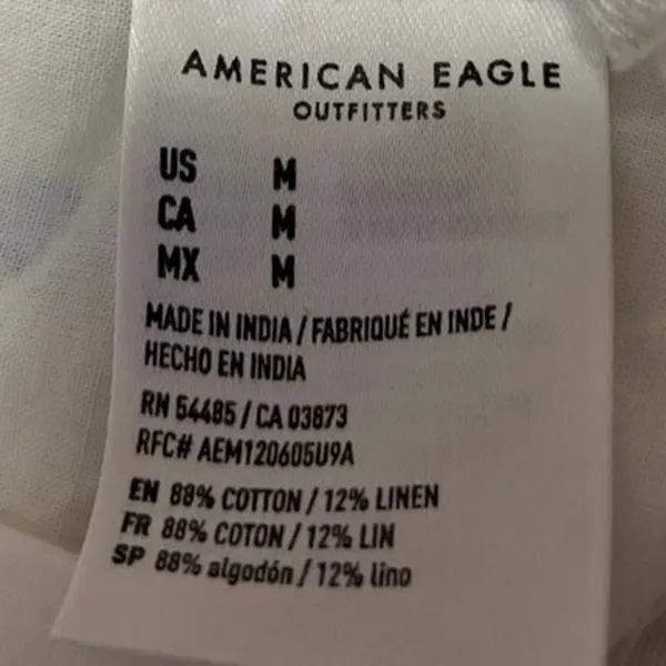 American Eagle White Linen Floral Sleeveless Cami Camisole Mini Tank Dress Sz M - Image 5