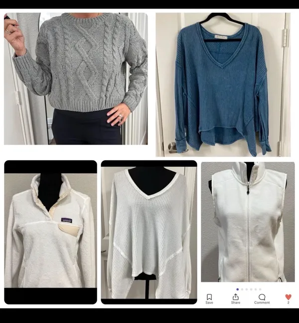 We The Free White Waffle Knit Top - Image 5