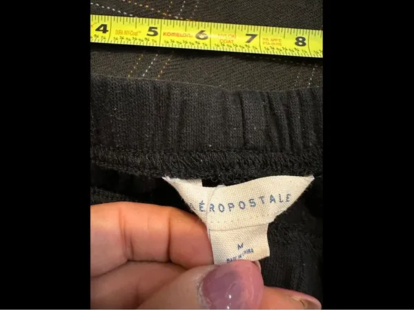 Aeropostale Black Ribbed Waistband Sweatpants - Image 5