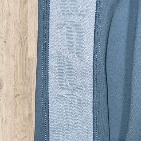 Fabletics High Waisted Powerhold Baby Blue Logo Stripe Leggings Women’s Medium - Image 4