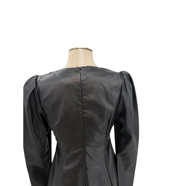 Torn by‎ Ronny Kobo Gemma Vegan Faux Leather Cut Out Mini Dress Black Size Large - Image 9