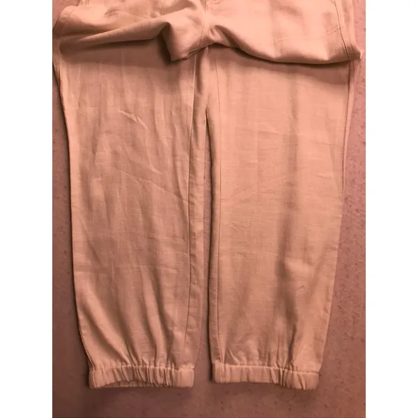 Steve Madden Jogger Pants Womens Medium White Linen Blend Elastic Hem New - Image 9