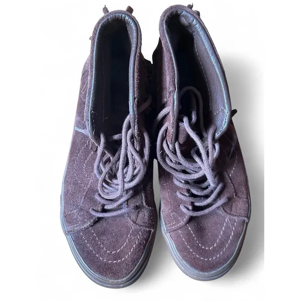 Vans Suede Fringe Sk8-Hi Sneakers Brown Boho Western Festival Beardfest Cozy 6.0 - Image 3