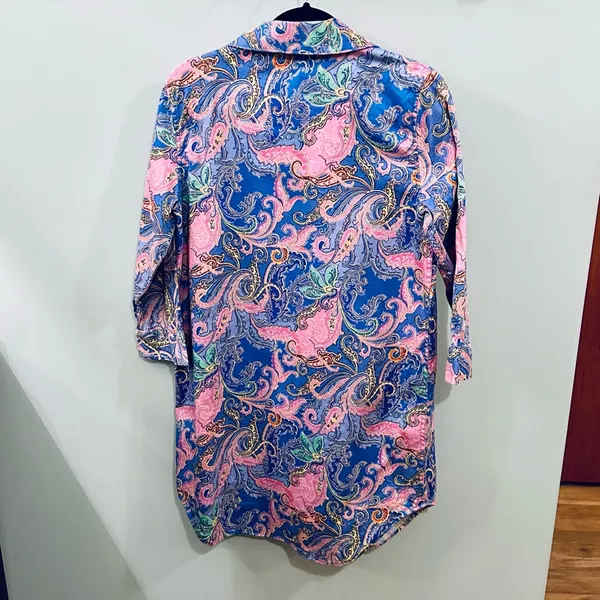 Lauren Ralph Lauren Paisley Size Medium Mini Dress w logo p-p 20” s-h 34” - Image 7