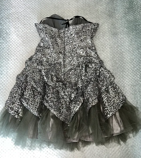 Cindy U.S.A Gray Sparkle Dress - Image 4