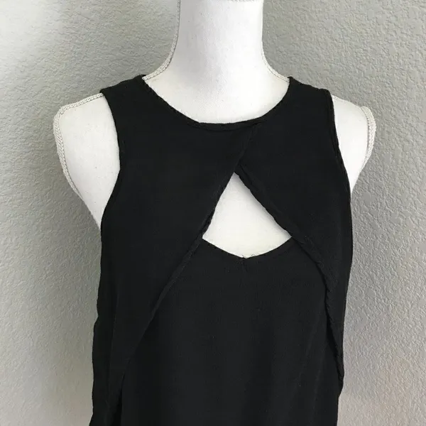 Free People Womens Black Keyhole Pullover Top XS - Image 4