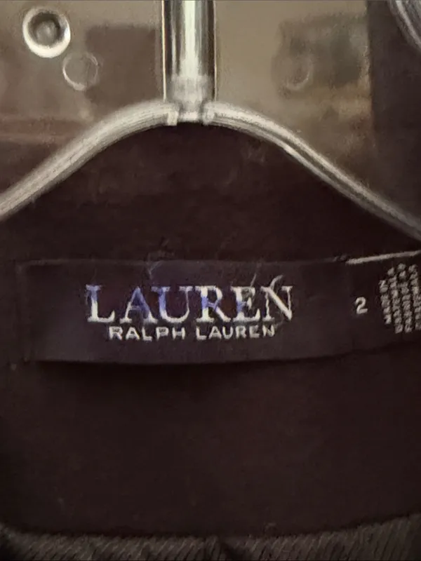Lauren Ralph Lauren Women's Wool Blend Buckle-Collar Coat Military Green Sz 2 - Image 7