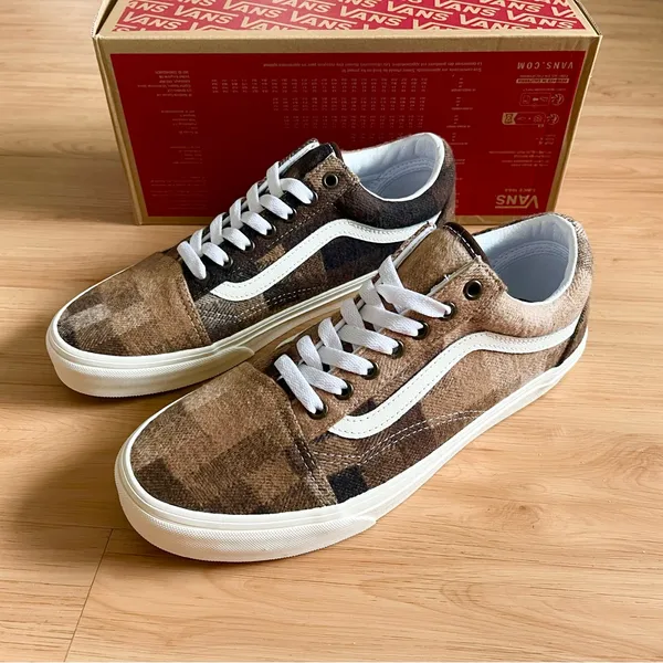 Vans Old Skool 'Checkerboard Sweater - Brown' Mens 9.5 US Women 11.0 US - Image 5