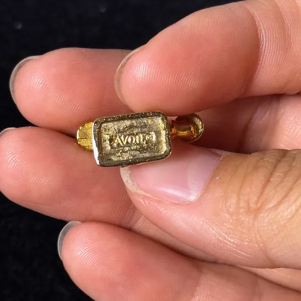 Vintage Avon French Telephone Charm 14K Gold Electroplate Original Box NOS - Image 5
