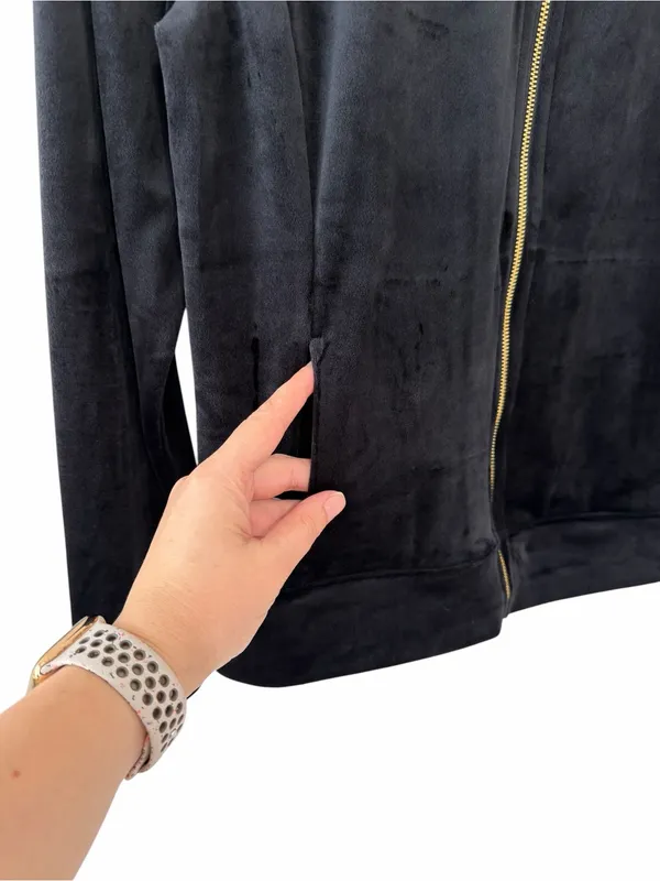 Lilly Pulitzer Regate Velour Jacket Black Size S NWT - Image 5