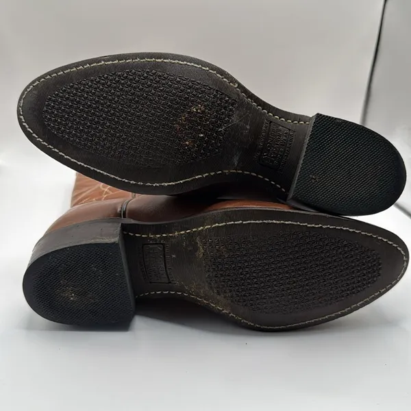 VTG. ACME Avoniti Hypalon Oil Resistant‎ Brown Leather Cowboy Boots SZ 7.5 - Image 8
