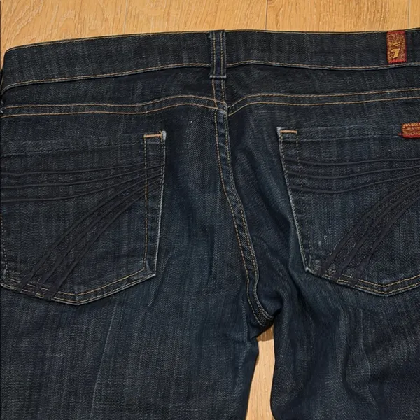 7 dojo For All Mankind‎ dojo Dark Blue Cropped Jeans 27 - Image 3