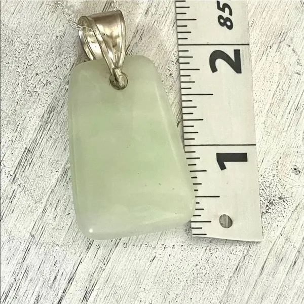 Green chalcedony pendant necklace - Image 9