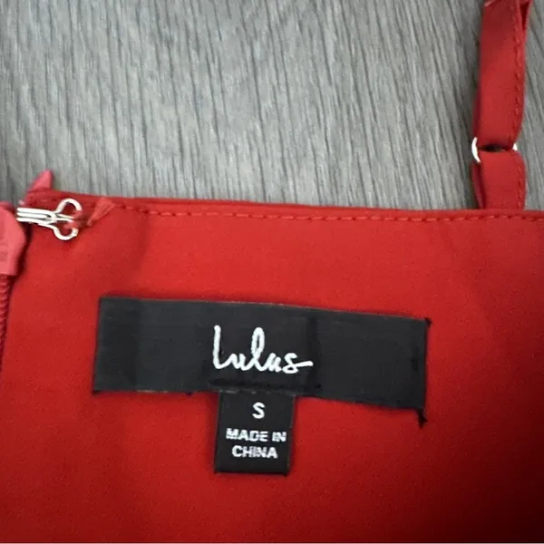 Lulus Reinette‎ Rust Red Sleeveless Pleated Overlapped Midi Dress Size S - Image 8