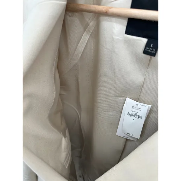 Banana Republic Oversized Two-Button Blazer Cream Sz L NWT Career Office Minimal - Image 10