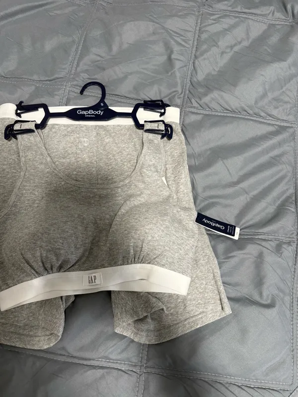 NWT Women's Gap 2 Piece Cotton Rib Bralette and Short Set - Image 2