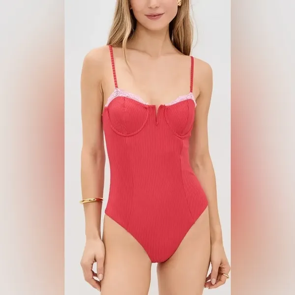 Beach Riot One Piece Lace Holly Jolly - Image 3
