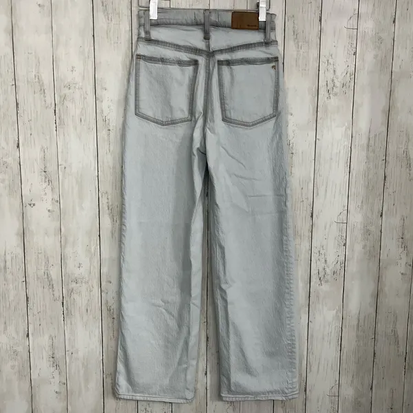 Madewell The Perfect Vintage Wide Leg Light Wash Crop Jeans Flaws 24 - Image 2