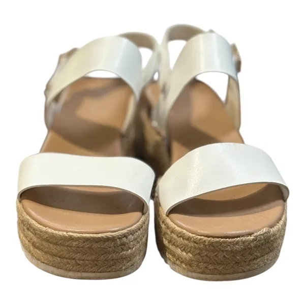 Xappeal Amelia Platform Sandals Womens‎ 7 White Espadrille Studded Buckle Strap - Image 5