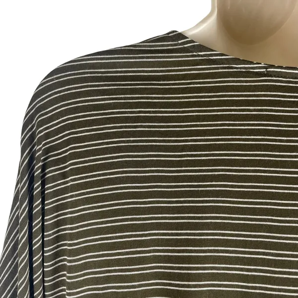 Soft Joie 3/4 Dolman Sleeves V Neck Striped Casual Top Green Size XS - Image 7
