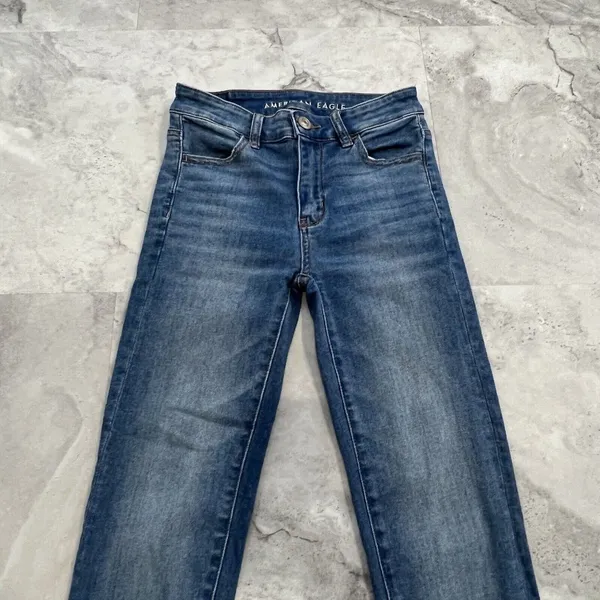 American Eagle Women's High‎ Rise Jegging Next Level Stretch Size 0 R Regular - Image 4