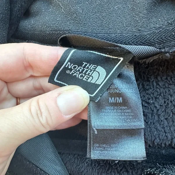 NORTH FACE Black Faux Fur Zip Up Jacket - Medium - Image 7
