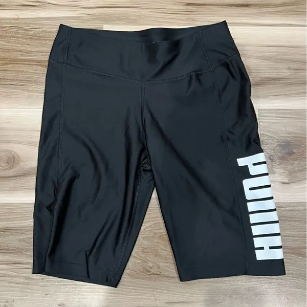 Puma 9 Inch Attitude Shorts Black Biker Shorts Women’s Medium - Image 2