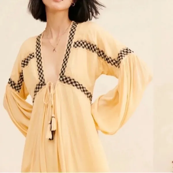 Raga Yellow LongSleeve Oversized Maxi Dress(Size Small) - Image 9