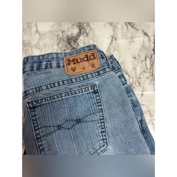 Mudd Y2K Vintage 90s Women’s Light Wash denim Blue BootCut Jeans size 3 cotton - Image 2