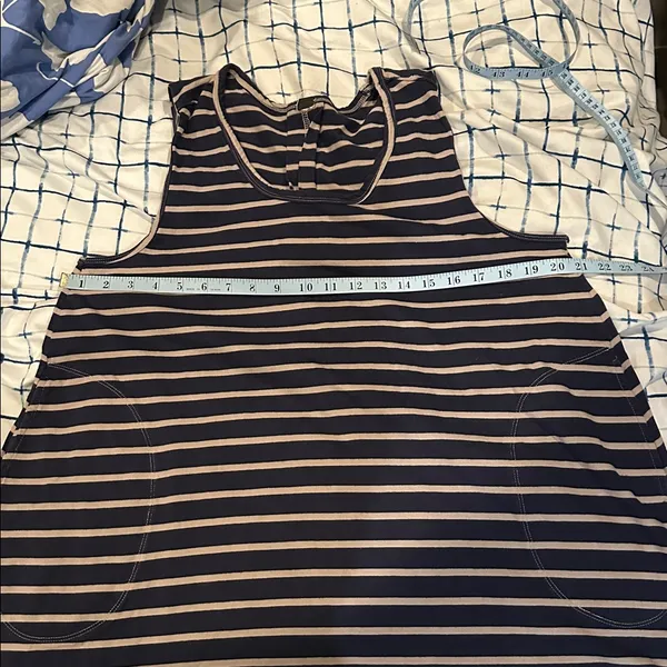We The Free Navy and Gray Striped Tank Top - Image 6