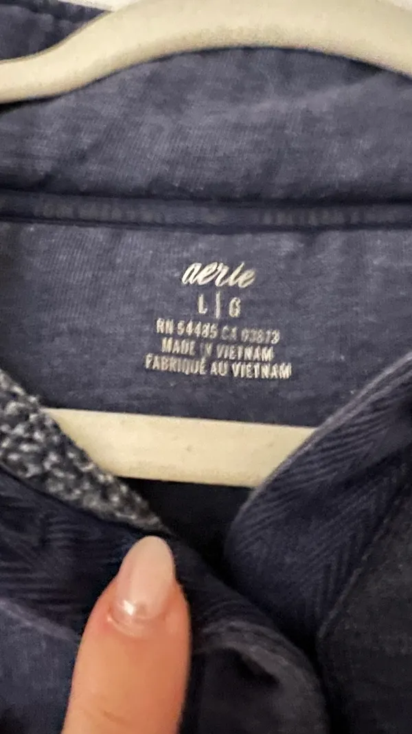 Aerie Navy Cropped Sweatshirt - Image 2