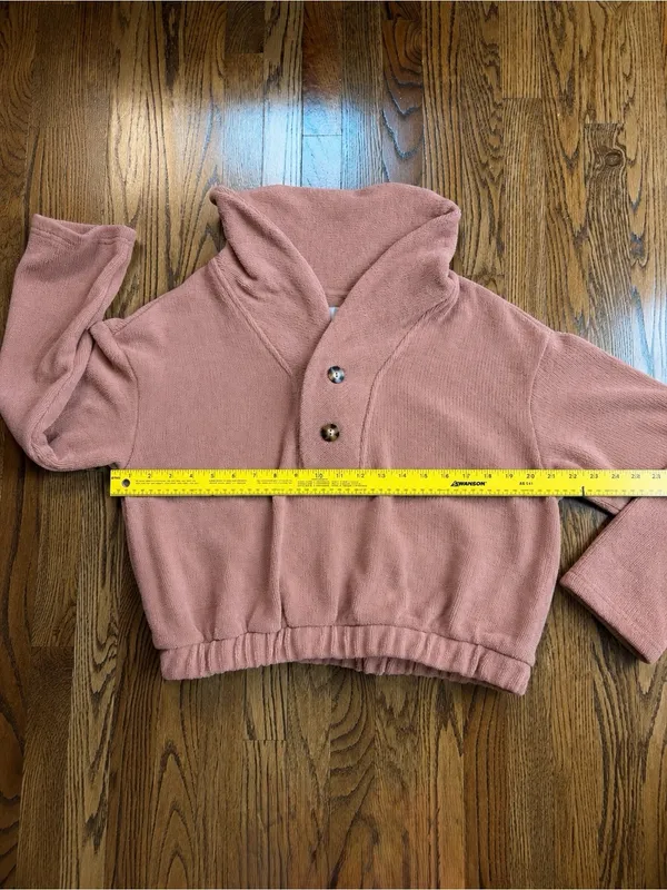 Free People FP Beach Bino Pullover Sweater Mauve Pink/ Dusty Rose Cozy S - Image 10