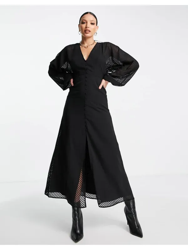 ASOS Women's Size us 6 Tall Maxi Bell Sleeves Gothic - Image 14