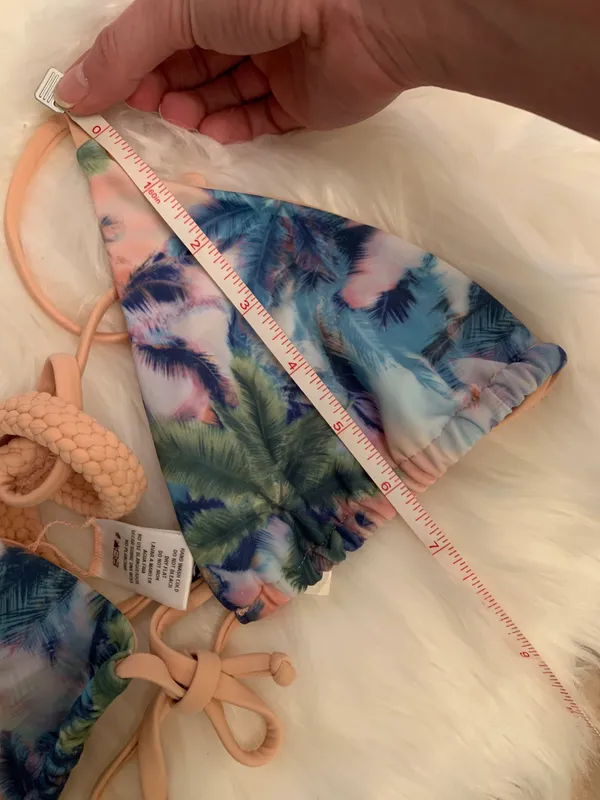 ✨NWT Dippin Daisys palm print racerback bikini top - Image 5